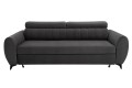 sofa tapicerowana rozkładana ciemna z funkcją spania łańcut