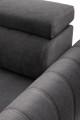 sofa tapicerowana rozkładana czarna z funkcją spania